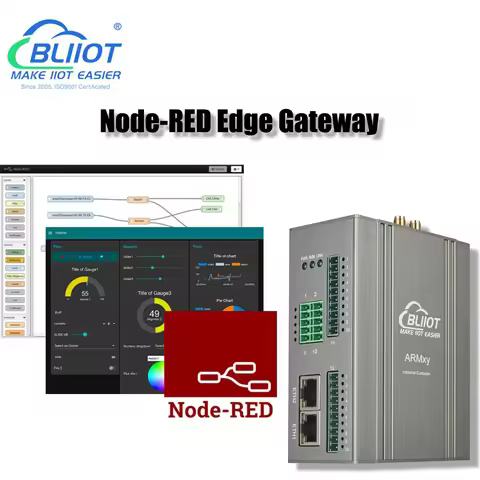 Industrial Automation Ethernet Wifi 4G Node-Red Programming ARM Embedded Industrial Computer Node-Re