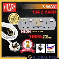 SIRIM UMS 8313-N 3 Way Trailing Socket Extension Plug Wayar Extension Power Socket Extension Cord Pl