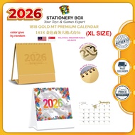 2026 XL GOLD MT PREMIUM CALENDAR (with MY & SG Public Holidays) 2026 Business Large Format Desk CALE