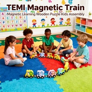 Toys Kids Learning Early Kids Magnetic Wooden Digital TEMI Puzzle Train Toys