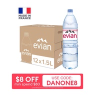 Evian Natural Mineral Water 12 x 1.5L - Carton