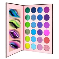 High Pigmented Eyeshadow Palette, 24 Colors with Green Blue Purple Matte Shimmer Glitter Eye Shadow 