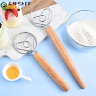 QINSHOP Bread Mixer, Handheld Stainless Steel Danish Dough Whisk, Durable Flour Stir Stick Kichen Cooking Whisk