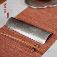 斑錫龍純錫點梅茶則一修作品茶道配件手工一體鍛打成型中式復古