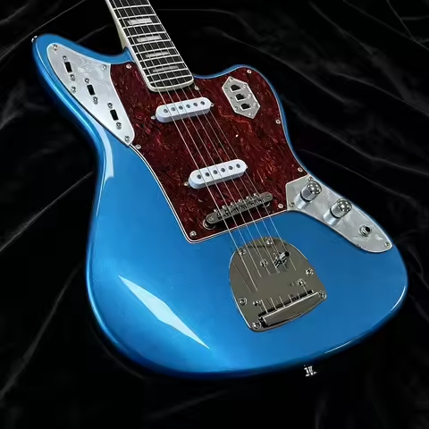 Electric Guitar 1959 Jazzmaster Journeyman Metallic blue Wide Lollar Pickups, Alder Body, Red Pearl 