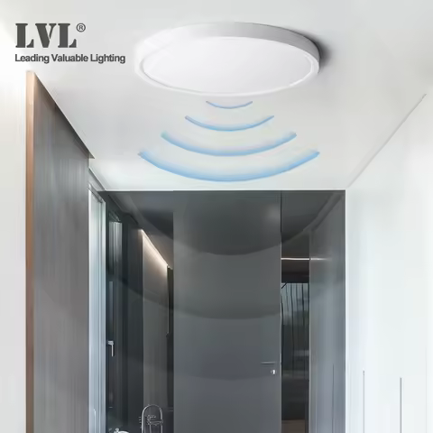 LED Radar Induction Panel Light 5.8G 110V 220V Motion Sensor Led Ceiling Light For Hallways Corridor
