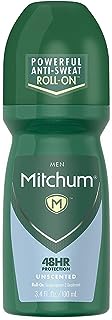 Mitchum Invisible Anti-Perspirant &amp; Deodorant Roll-On, Unscented 3.4 oz (Pack of 8)