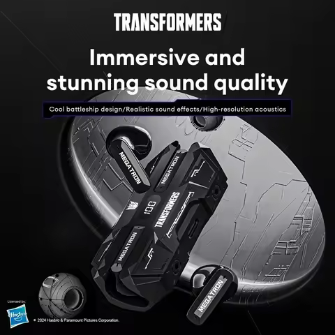 TRANSFORMERS TF-T51 Bluetooth Wireless Earphone HIFI Surround Stereo Low Latency Gaming Earbuds Bumb