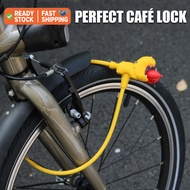 Cute Hippo Silicone Cable Bicycle Lock Scratch-Free Bicycle Café Lock Anti-Theft Helmet Security for