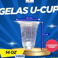 PLASTIC GLASS 14 OZ U CUP OVAL CUP OVAL 14OZ