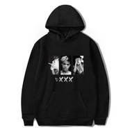Rap XXXTentacion Oversized Cardigan Zip Hoodie Sweater Long Sleeves For Men And Women