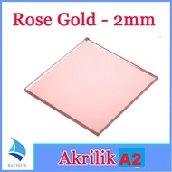 Acrylic A2 Sheet 2mm Acrylic 2 mm Rose Gold Marga Cipta