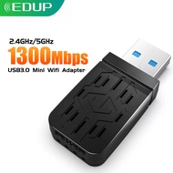 EDUP USB WiFi AC Adapter Dual Band Wireless 1300Mbps USB Lan Network Card 802.11AC Mini Portable Wi-Fi Adapter For PC Laptop