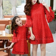 couple baju ibu dan anak perempuan dress pesta natal kondangan