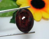 天然 珍貴 鮮紅紋 總統石 蛋面裸石約1.9ㄨ1.41ㄨ0.68cm(15.5克拉)=A3-529