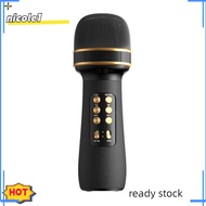 NICO WS898 Wireless Karaoke Microphone Bluetooth-compatible Portable Handheld Condenser Karaoke Mic Singing Machine For