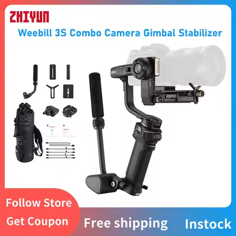 ZHIYUN Weebill 3S Camera Gimbal Stabilizer 3-Axis Handheld Built-in LED Fill Light for Sony Canon Pa