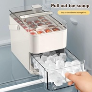 Easy-pressed Ice Cube Mold Large Capacity Double Layer 28/56 Ice Trays Ice Cube Maker Ice N7p0