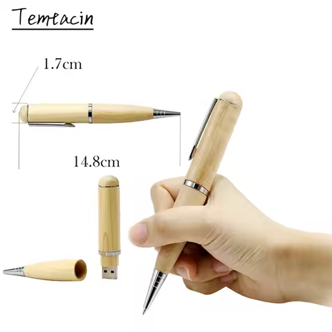 Wooden Ballpoint Pen USB Flash Drive 256G Pendrive 4GB 8GB 16GB 32GB 64GB 128GB Pen Drive Memory Sti