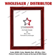 Picture Frames by Starmark Frame Photo Frame 8R - Short - Long - A4 - Code 2280 METALLIC RED - 1 Pc