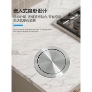 Stainless Steel Trash Cover Embedded Trash Can Cover Shaking Cover Flip Cover Washbasin Trash Can Co