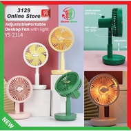 Fan Portable Rechargeable Mini Desk Lamp Fan / 360 Adjust / 3 Speed variable / LED Light