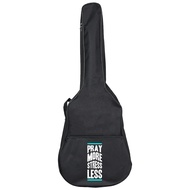 Guitar Bag 31-41 Inch Acoustic Guitar Organizer Bag Adjustable Shoulder Strap Phrase Printing Series