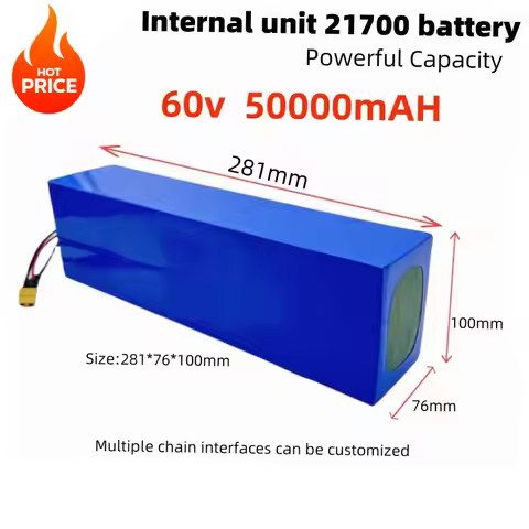 NEW 21700 100%Original 60V 50Ah 21700 Li-ion battery pack 16S4P With BMS 0-3000W For high-power 67.2