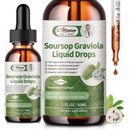2 Pack Soursop Graviola Leaf Extract Liquid Drop for Cell Regeneration & Immune Support-Vegan Sourso