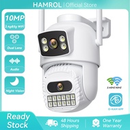 Hamrol 10MP 5G&2.4GHz PTZ WiFi IP Camera Outdoor Waterproof Auto Tracking Wireless CCTV O-KAM APP