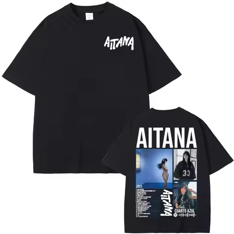 2026 Singer Aitana Cuarto Azul Tour Graphic Men Women Fashion Aesthetic Short Sleeve T-shirt Cotton 
