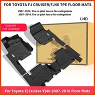 yyyTPE Floor Mats For TOYOTA 2007-2016 FJ Cruiser/FJ40 LHD Full Coverage Waterproof Surround Thresho