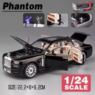 LEO 1:24 Rolls-Royce Phantom Metal Diecast โมเดล รถอัลลอยด์รถยนต์ของเล่นคอลเลกชันของขวัญสําหรับเด็กช