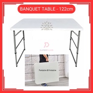 4 Kaki 4 Feet Foldable Banquet Table Event  Catering  Hall  Buffet Folding Table Pasar Malam Meja Li