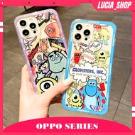 Case Oppo A16 A16S A54 4G A5 A9 2020 A5S A7 F9 A12 A11K Casing Softcase Silicone Monster Inc TPU High Quality