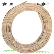 QINJUE 7pcs Wide Strips, 0.6 Inch Flat Cane Reed Strips, Natural Bamboo Coil Flat Reed Basket Rattan