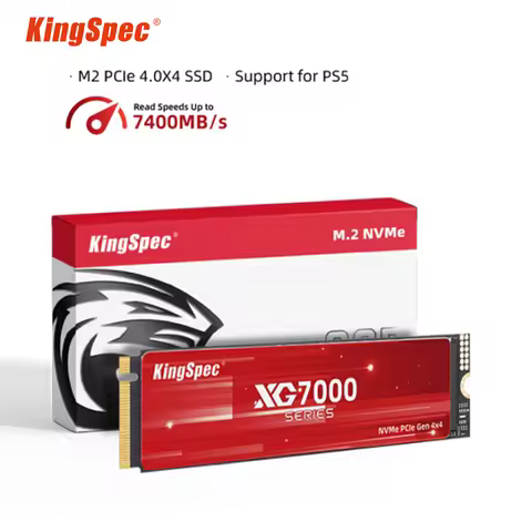KingSpec PCIe4.0 M.2 NVMe SSD 1TB 2TB 4TB 8TB PS5 Gaming 7400MB/S Internal Solid State Drive M Key 2