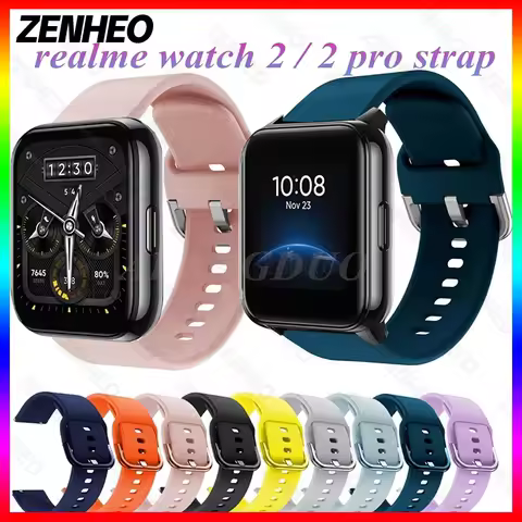 WatchBand 22MM Strap For Realme Watch 2 / 2 Pro SmartWatch Silicone Wriststrap For Realme Watch S /P