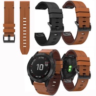 20/22/26mm Leather Watchband Strap Quick Wristband For Garmin Fenix 7X 7 6X 6