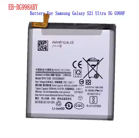 1x 5000mAh EB-BG998ABY For Samsung Galaxy S21 Ultra 5G G998F G998B G998N G998W G998U G998D SC-52B SG