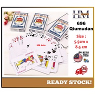 696 Qiumudan Casino Poker Magic Playing Card 52+2 Joker Deck Plastic Coated / 扑克牌 卡牌 魔术 / Daun Teru