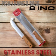 PISAU DAPUR 8INC MODEL RAMBO GAGANG KAYU STAINLESS STEEL G1208