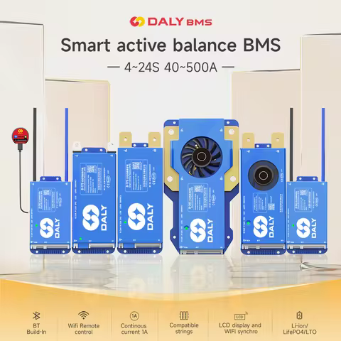 Daly Balance Bms 4S 12V 16S 48V for Electric Forklift Golf Carts 3S-24S 40A 200A 250A 300A 400A 500A