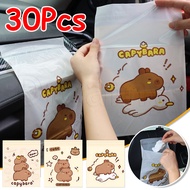 30Pcs Capybara Disposable Waste Bag - Self Adhesive Hanging Trash Pouch - Home Kitchen Car Garbage B
