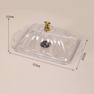 Nampan Tray Food Tray Transparan Aesthetic Dengan Tutup Wadah Tatakan Makanan