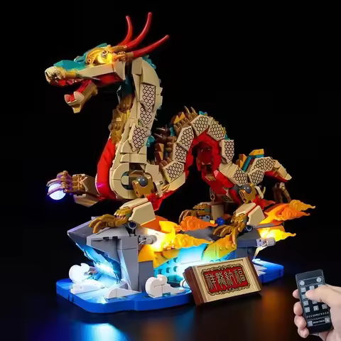 No Model LED Lighting Set Suitable for LEGO Auspicious Dragon 80112(Excluding Building Blocks)