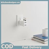 KI Universal Travel Power Adapter 360° Rotatable 2/3 Pin Foldable Plug for Overseas Travel & Hotel U