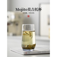 2026 New Style Glass Cup Household Modern Simple Drinking Water Tea Cup Transparent High-value Mojit