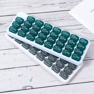 Portable 31-Day Pill Box Removable With Clear Days Small Moisture Storage For Travel Use