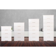 Local Modern Fully Cover Large Storage Cupboard Minimalist 4& 5Tier 6& 7Tier White Plastic Drawer Ca